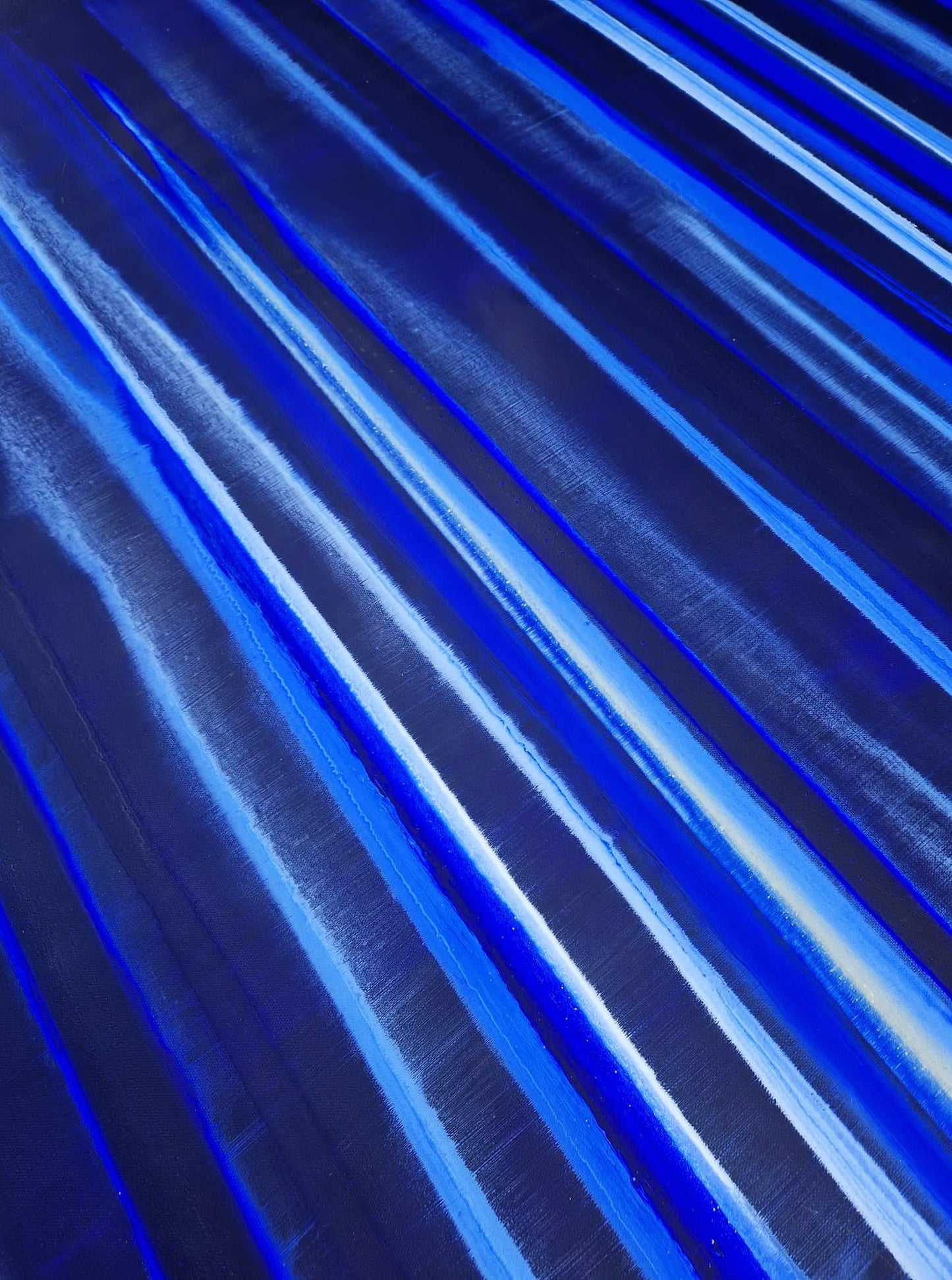 YOAV BRENER - Indigo Rhythm (UNIQUE - acrylic/oil painting) (Unframed)