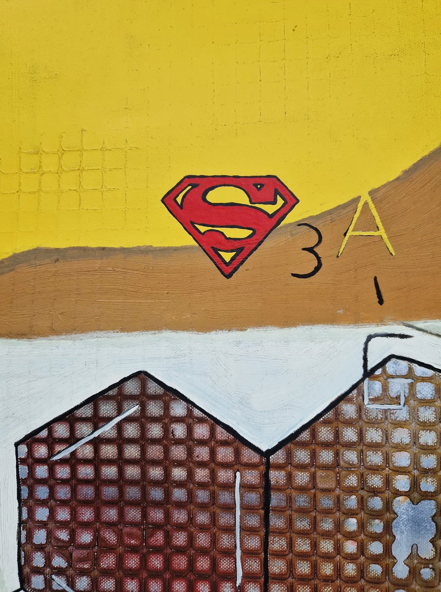 YOAV BRENER - Molecular Hero (UNIQUE - acrylic/oil painting) (Unframed)