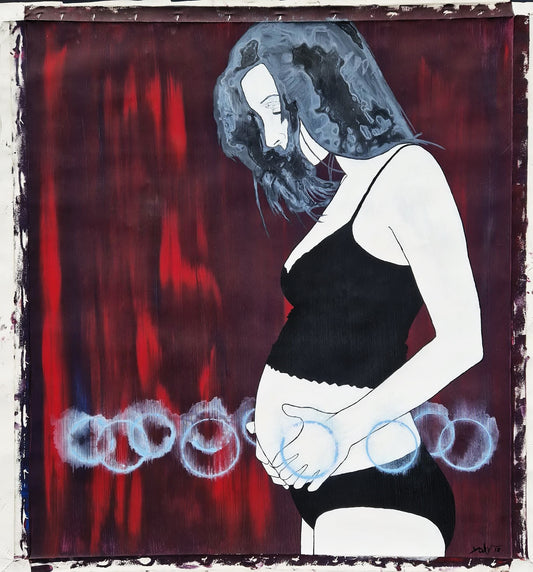 YOAV BRENER - The Luminous Origin (UNIQUE - acrylic/oil painting) (Unframed)