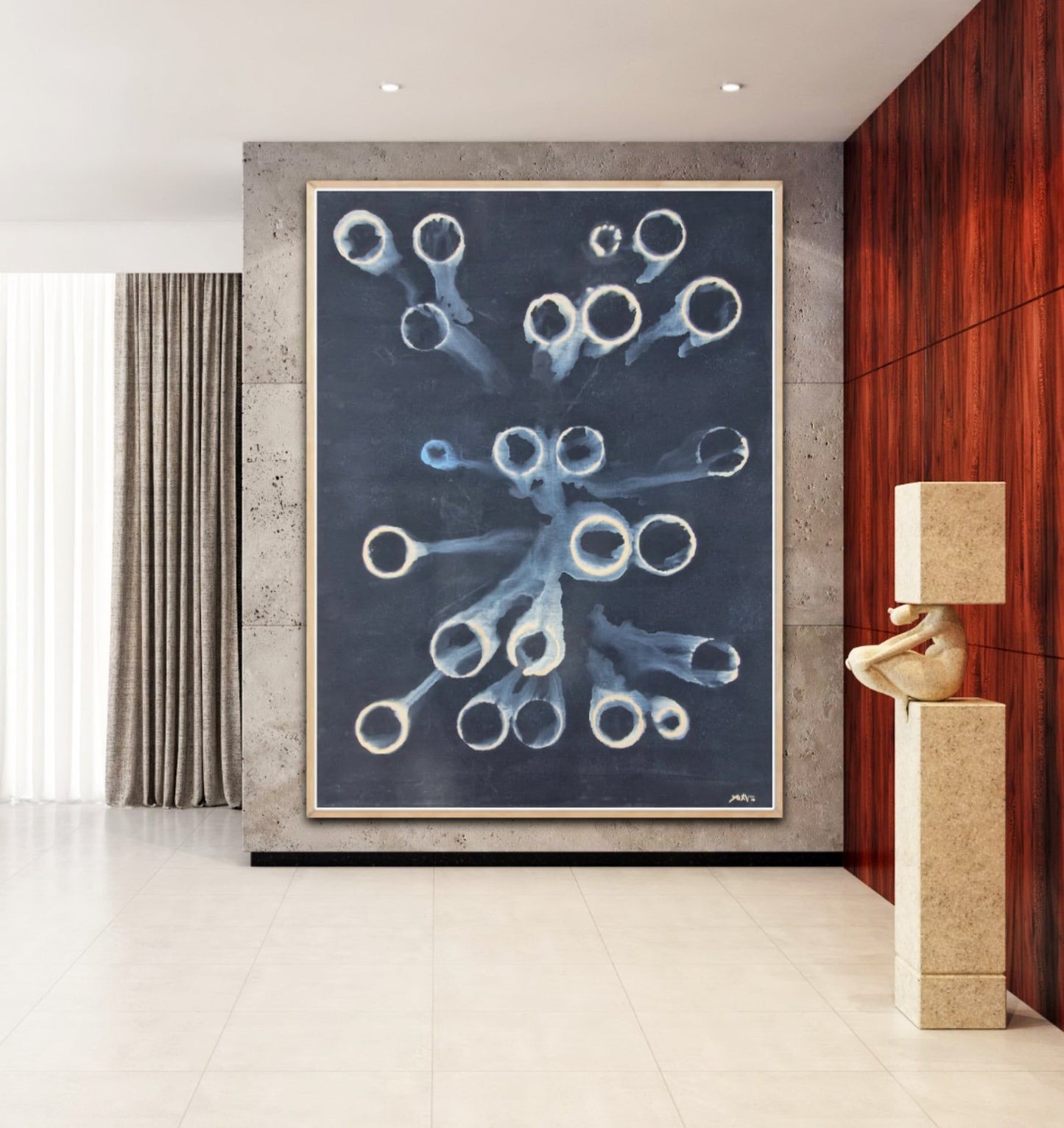 YOAV BRENER - Luminous Cells (UNIQUE - acrylic/oil painting) (Unframed)