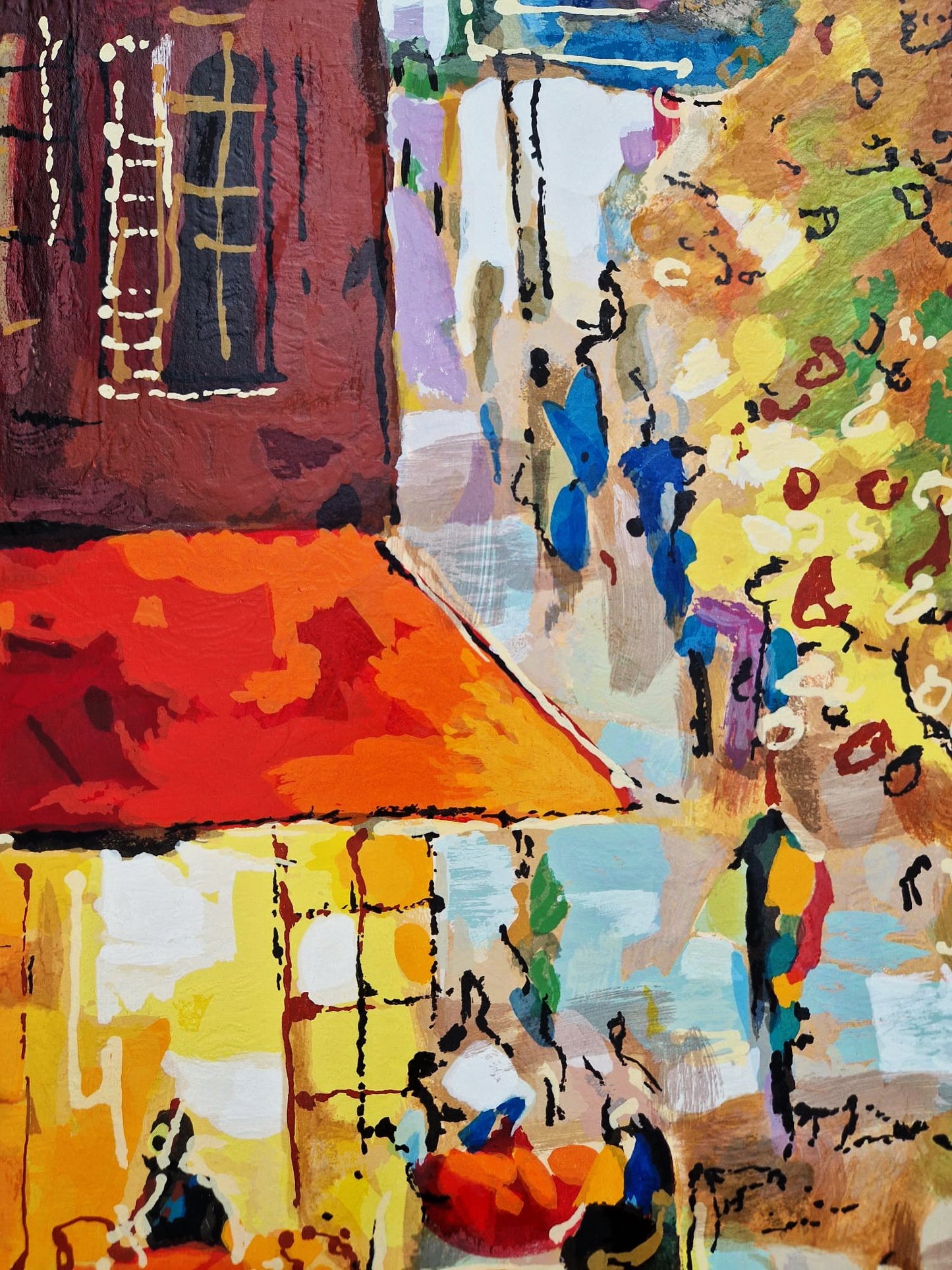 MICHAEL ROZENVAIN - Paris Cafe (Unframed) Serigraph