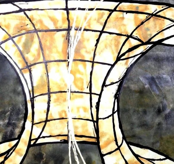 YOAV BRENER - Cosmic Portal (UNIQUE - acrylic/oil painting) (Unframed)