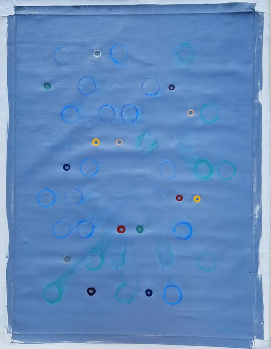 YOAV BRENER - Azure Synapse (UNIQUE - acrylic/oil painting) (Unframed)
