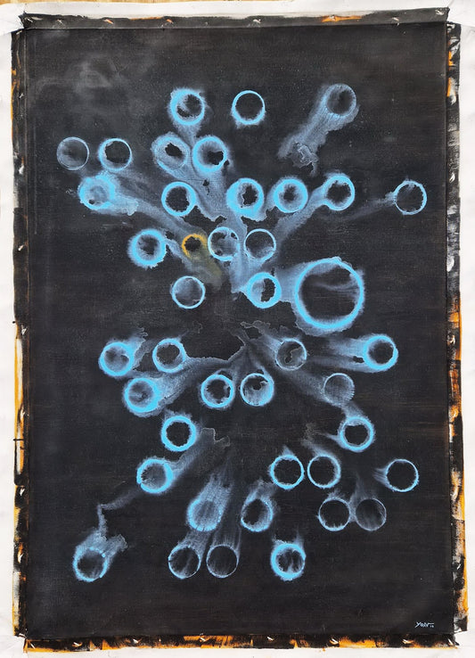 YOAV BRENER - Neon Synapse (UNIQUE - acrylic/oil painting) (Unframed)