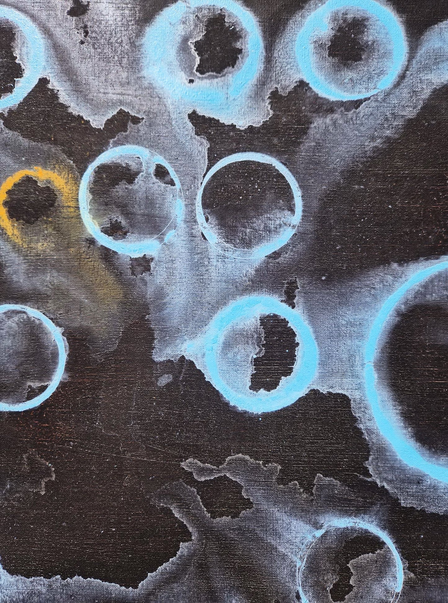 YOAV BRENER - Neon Synapse (UNIQUE - acrylic/oil painting) (Unframed)
