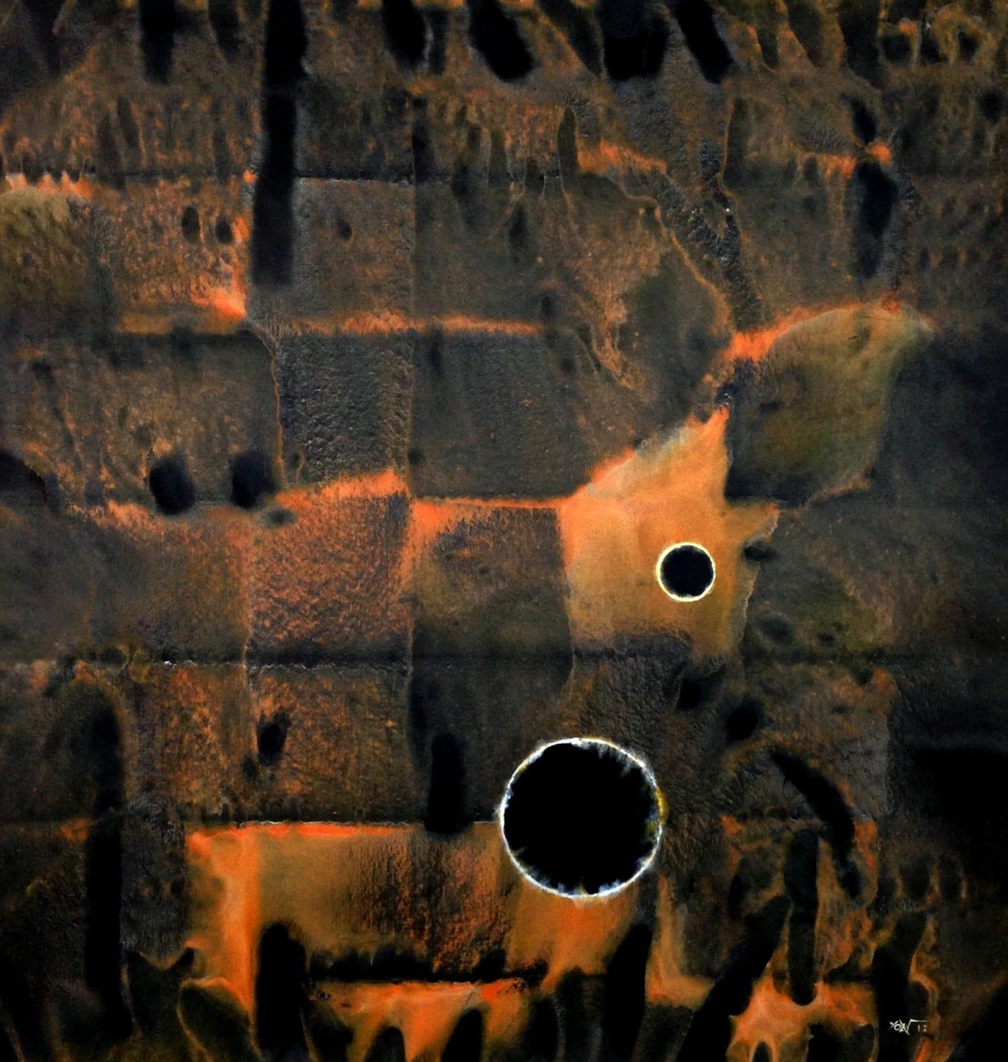 YOAV BRENER - Celestial Nucleus (UNIQUE - acrylic/oil painting) (Unframed)
