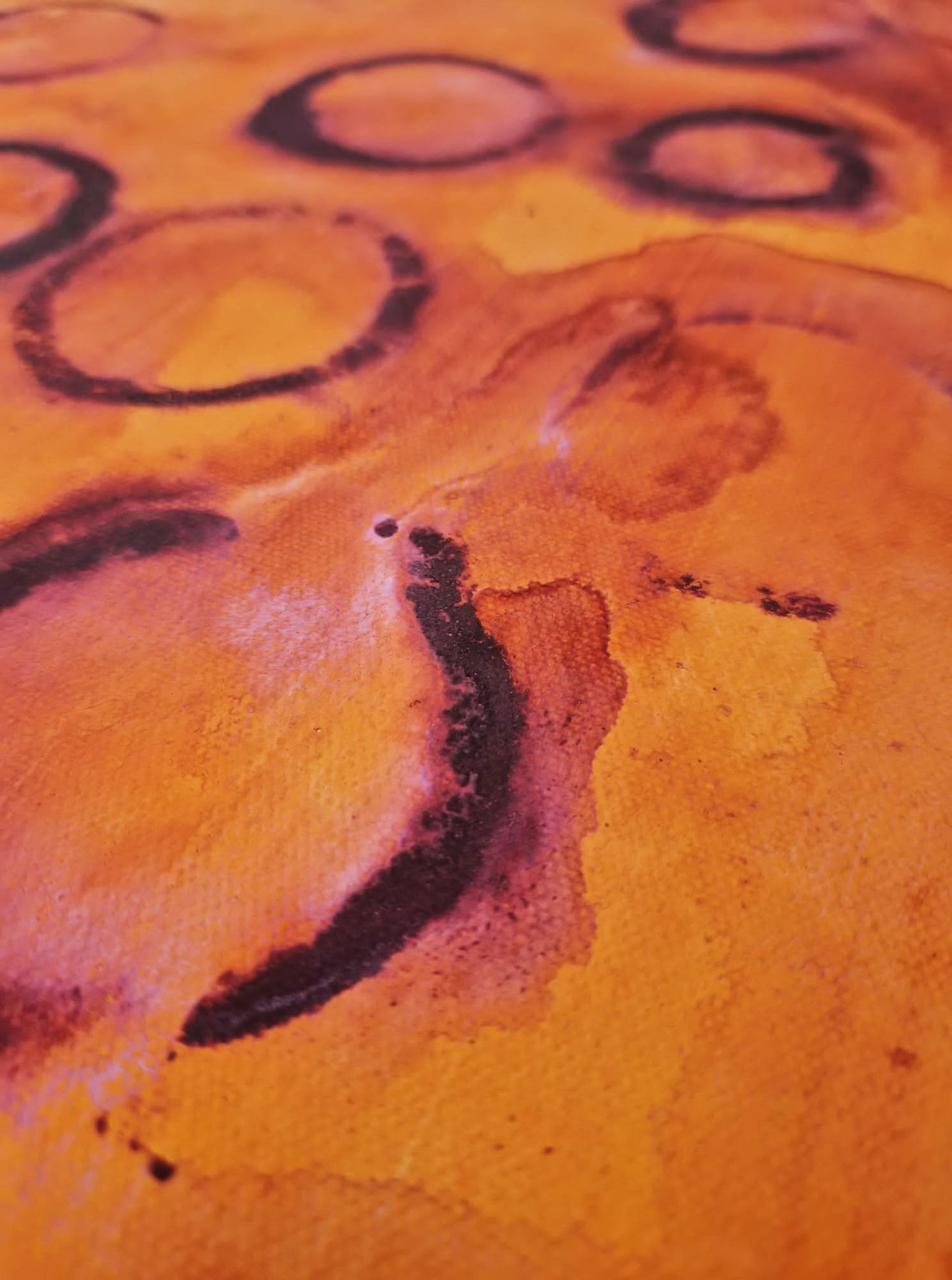 YOAV BRENER - Amber Resonance (UNIQUE - acrylic/oil painting) (Unframed)