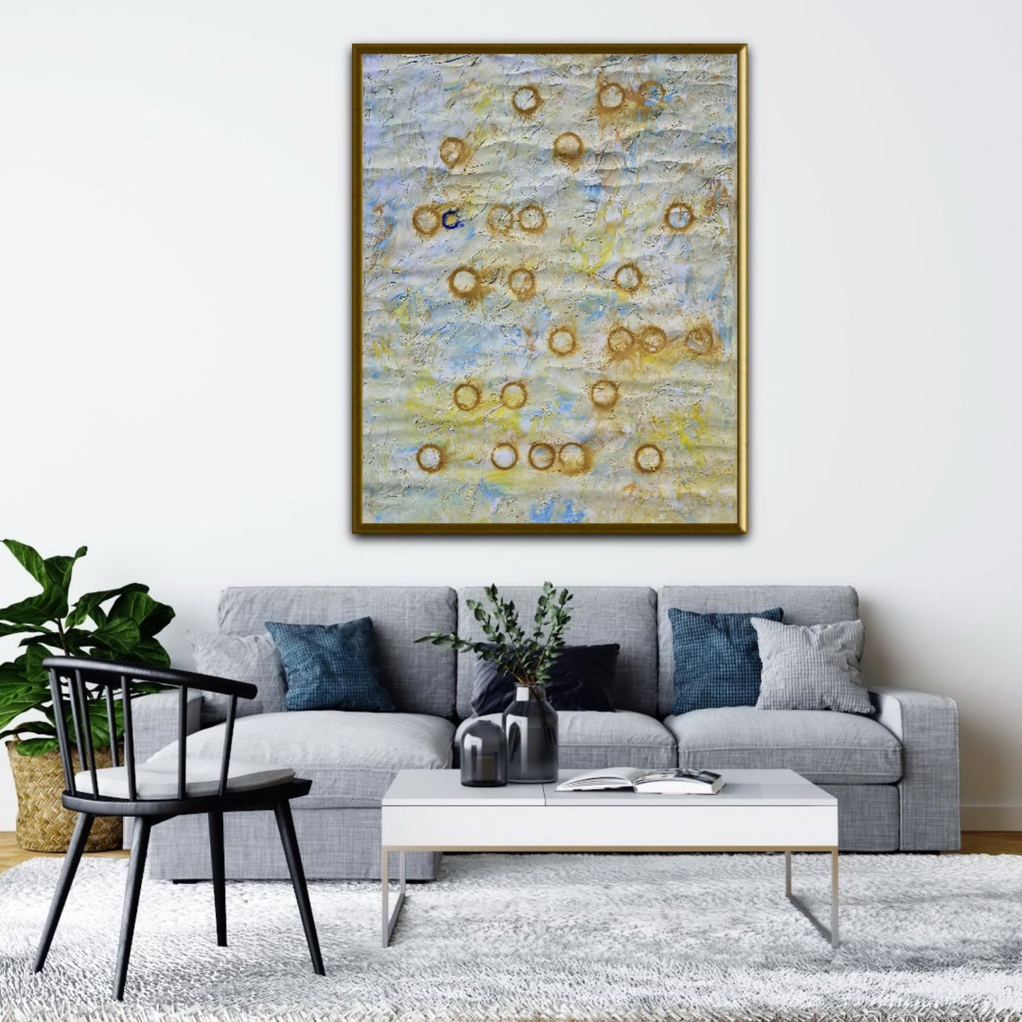 YOAV BRENER - Solar Rhythms (UNIQUE - acrylic/oil painting) (Unframed)