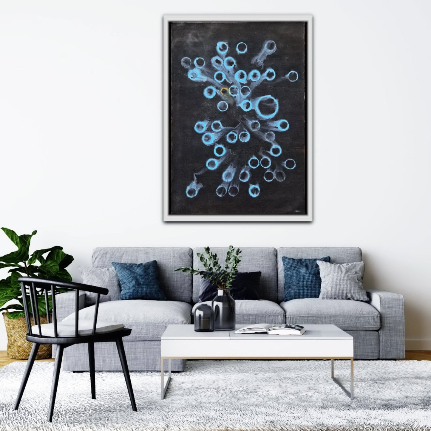 YOAV BRENER - Neon Synapse (UNIQUE - acrylic/oil painting) (Unframed)