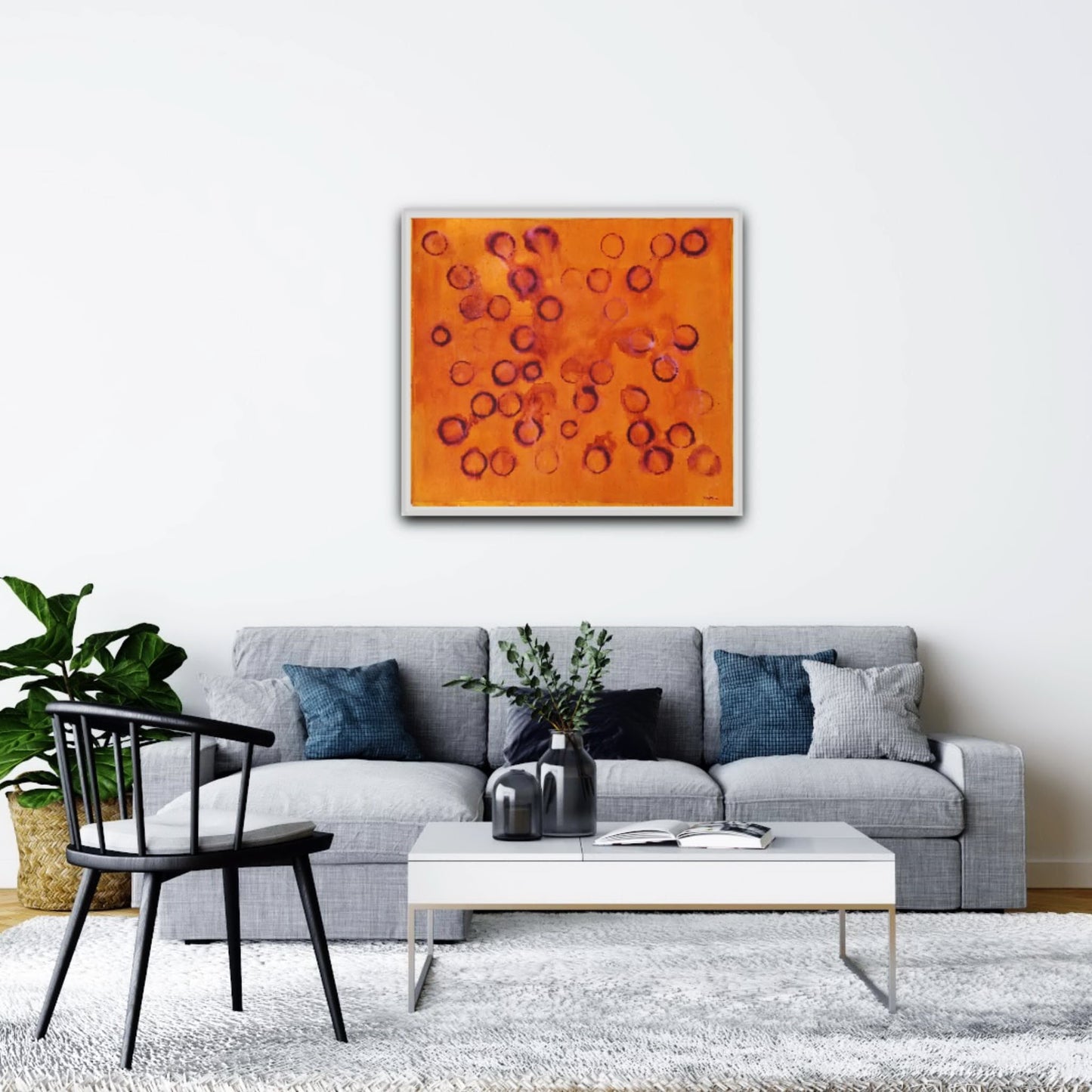 YOAV BRENER - Amber Resonance (UNIQUE - acrylic/oil painting) (Unframed)