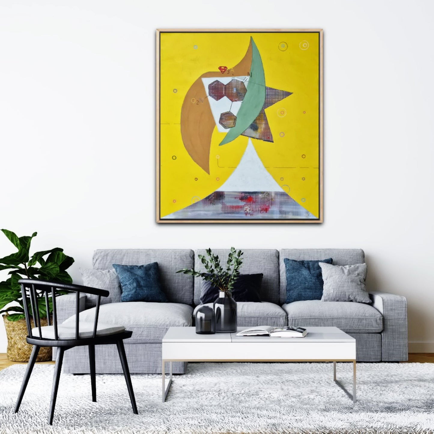YOAV BRENER - Molecular Hero (UNIQUE - acrylic/oil painting) (Unframed)