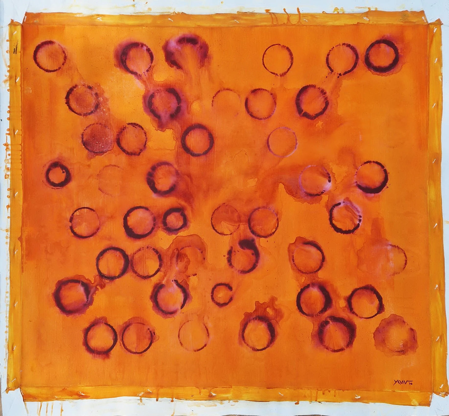 YOAV BRENER - Amber Resonance (UNIQUE - acrylic/oil painting) (Unframed)