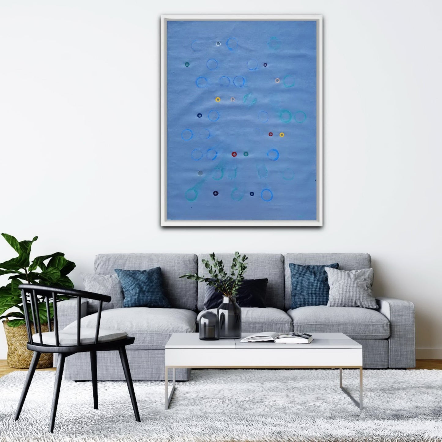 YOAV BRENER - Azure Synapse (UNIQUE - acrylic/oil painting) (Unframed)