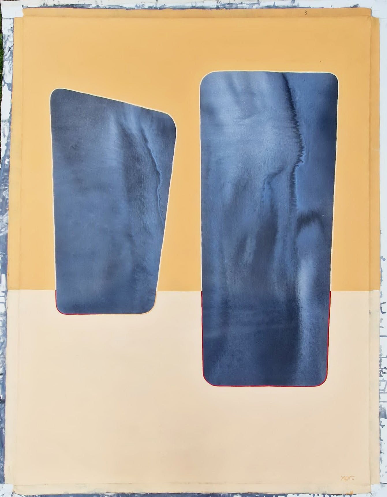 YOAV BRENER - Golden Monoliths (UNIQUE - acrylic/oil painting) (Unframed)