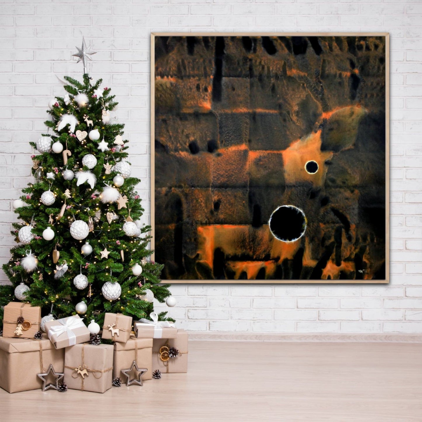 YOAV BRENER - Celestial Nucleus (UNIQUE - acrylic/oil painting) (Unframed)