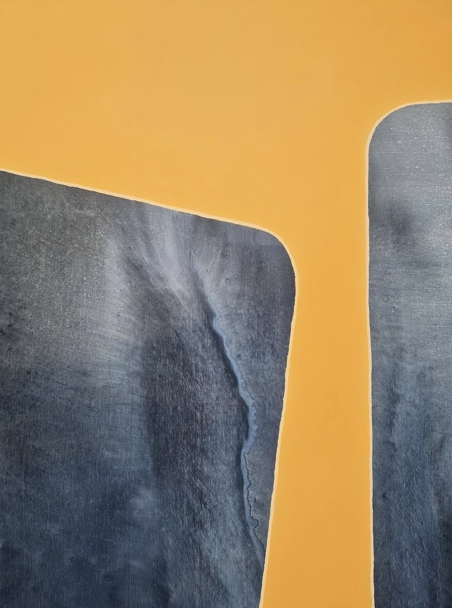 YOAV BRENER - Golden Monoliths (UNIQUE - acrylic/oil painting) (Unframed)