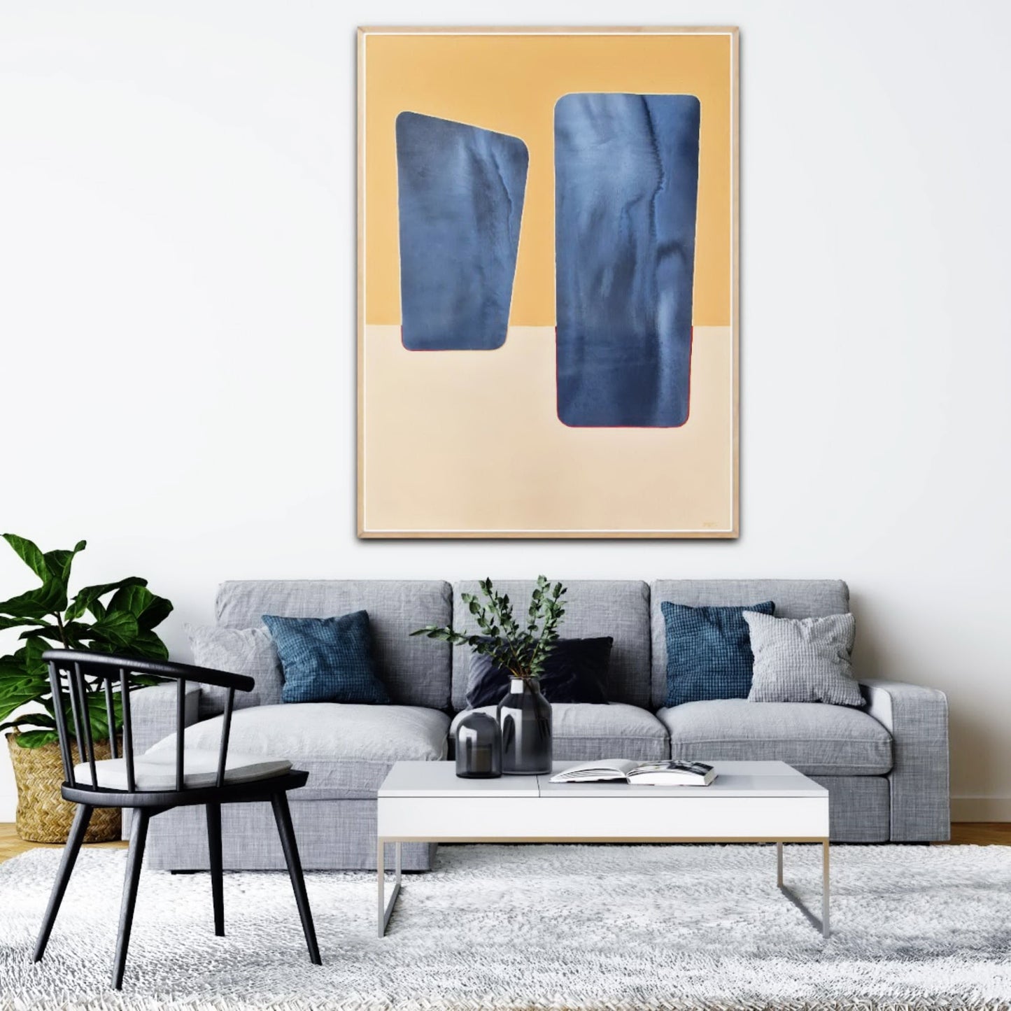 YOAV BRENER - Golden Monoliths (UNIQUE - acrylic/oil painting) (Unframed)