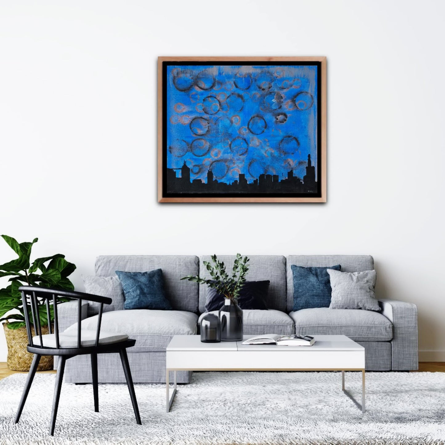 YOAV BRENER - Metropolitan Halos (UNIQUE - acrylic/oil painting) (Unframed)