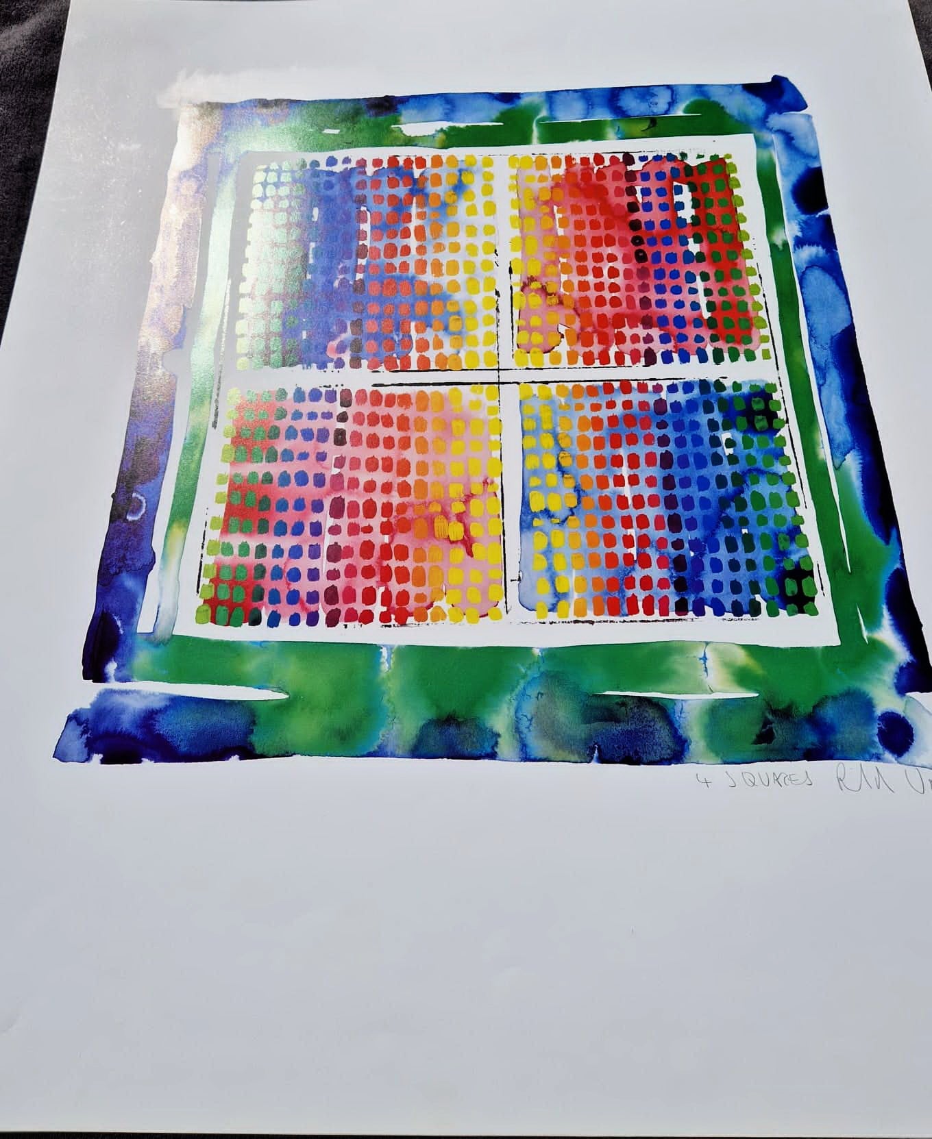 RICHARD WOLFF – 4 štvorce (bez rámu), serigrafia