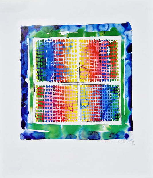 RICHARD WOLFF - 4 Squares (Unframed), Serigraph