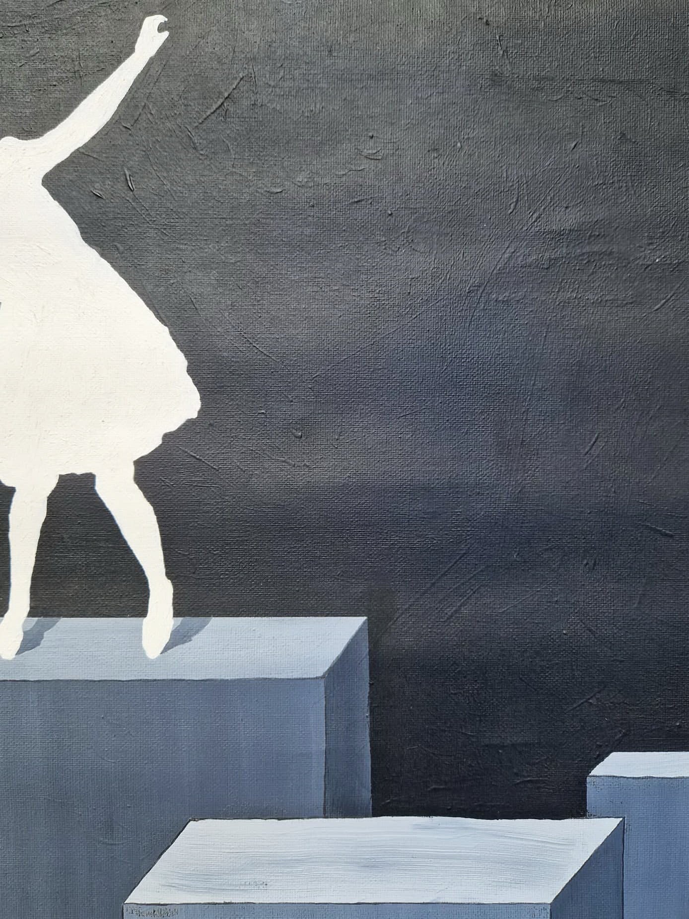 YOAV BRENER - The Equilibrium Act (UNIQUE - acrylic/oil painting) (Unframed)