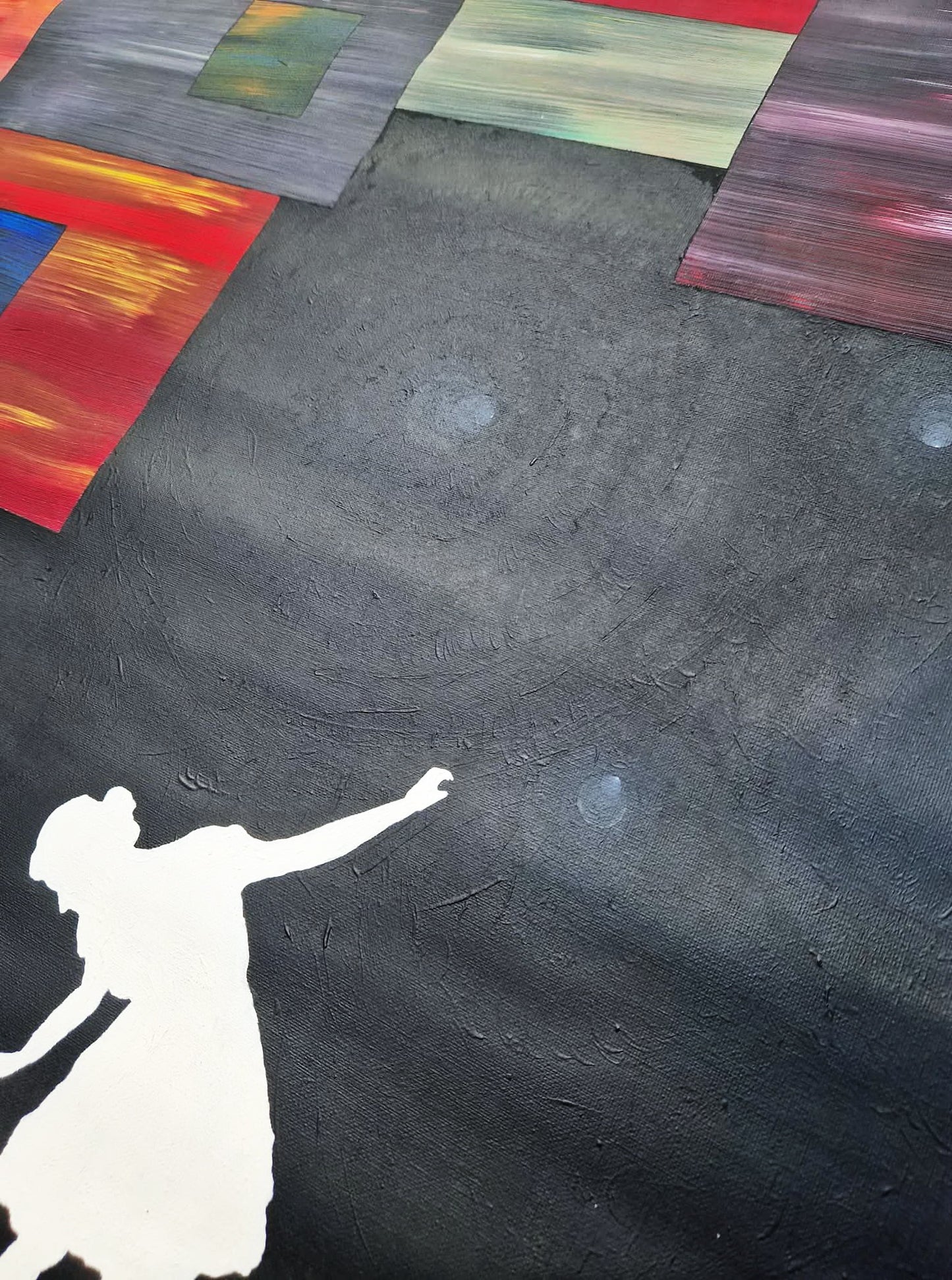 YOAV BRENER - The Equilibrium Act (UNIQUE - acrylic/oil painting) (Unframed)