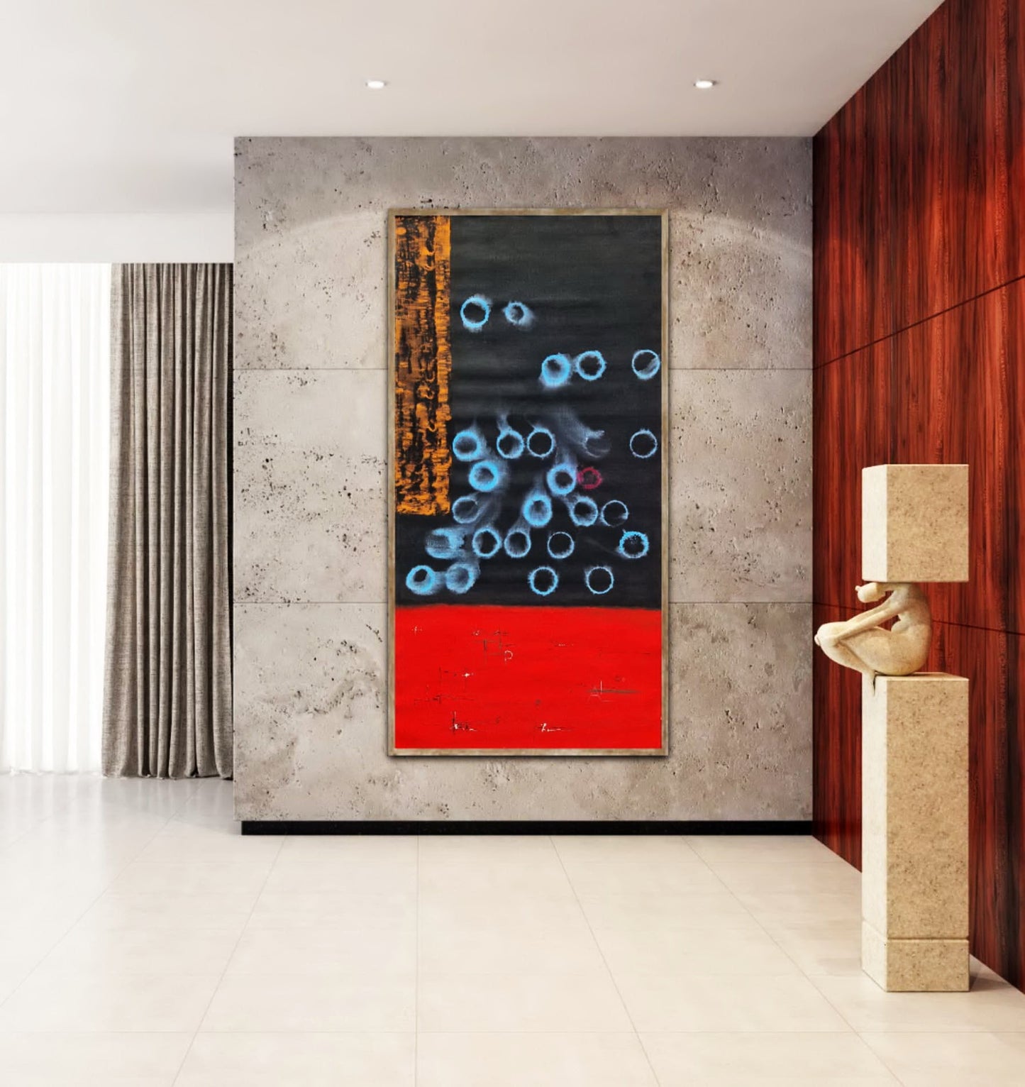 YOAV BRENER - Nocturnal Pulse (UNIQUE - acrylic/oil painting) (Unframed)