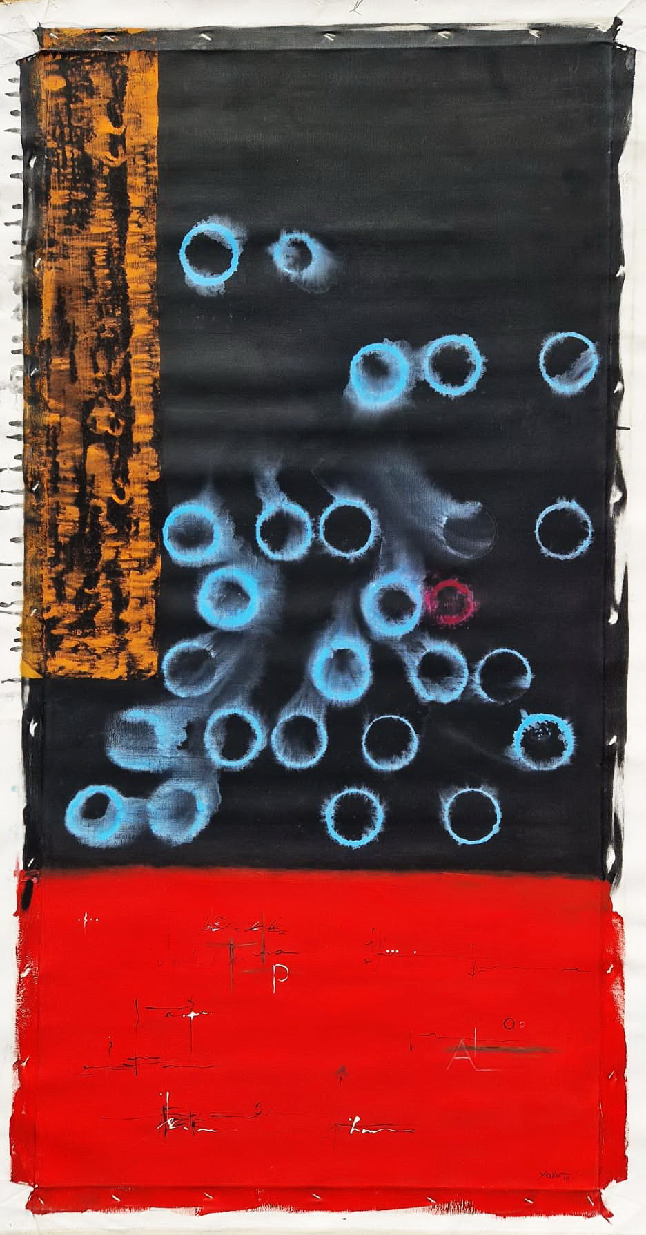 YOAV BRENER - Nocturnal Pulse (UNIQUE - acrylic/oil painting) (Unframed)