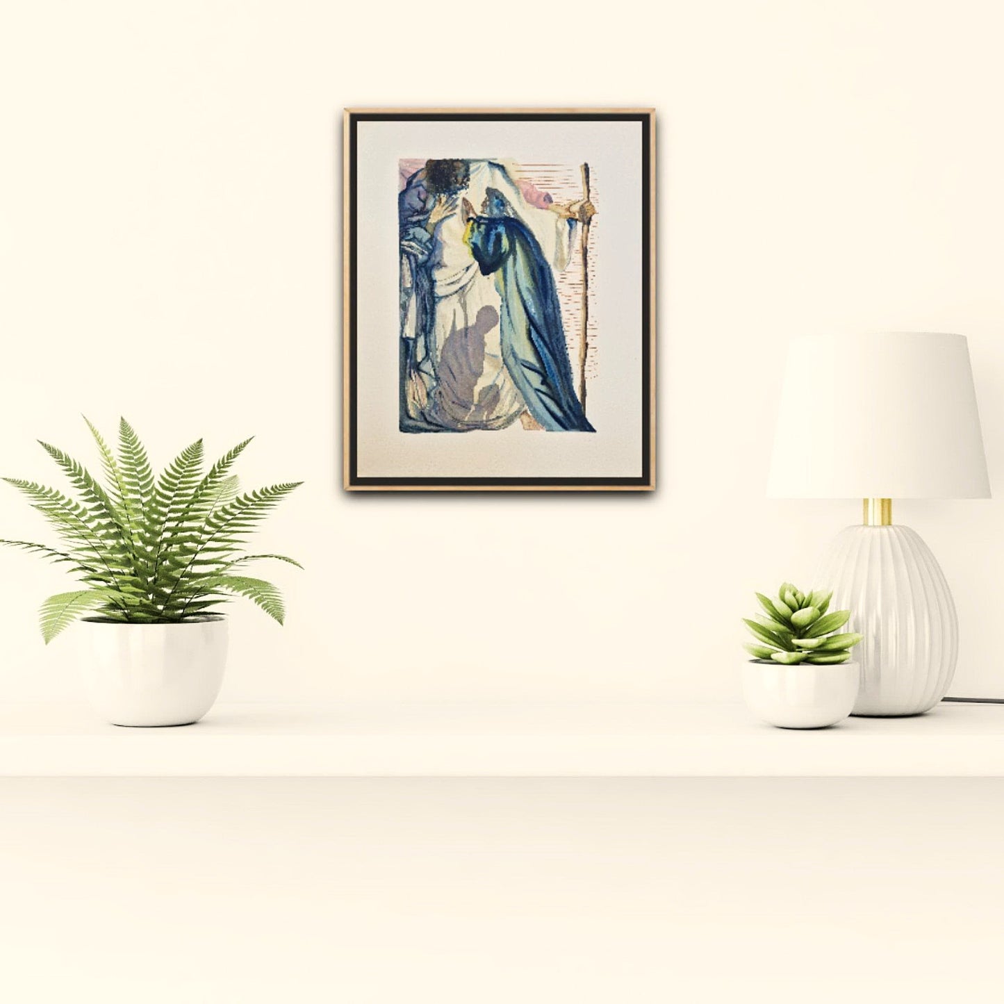 SALVADOR DALI - Slepý pre závisť (Dante - Božská komédia) (Bez rámu) Drevoryt