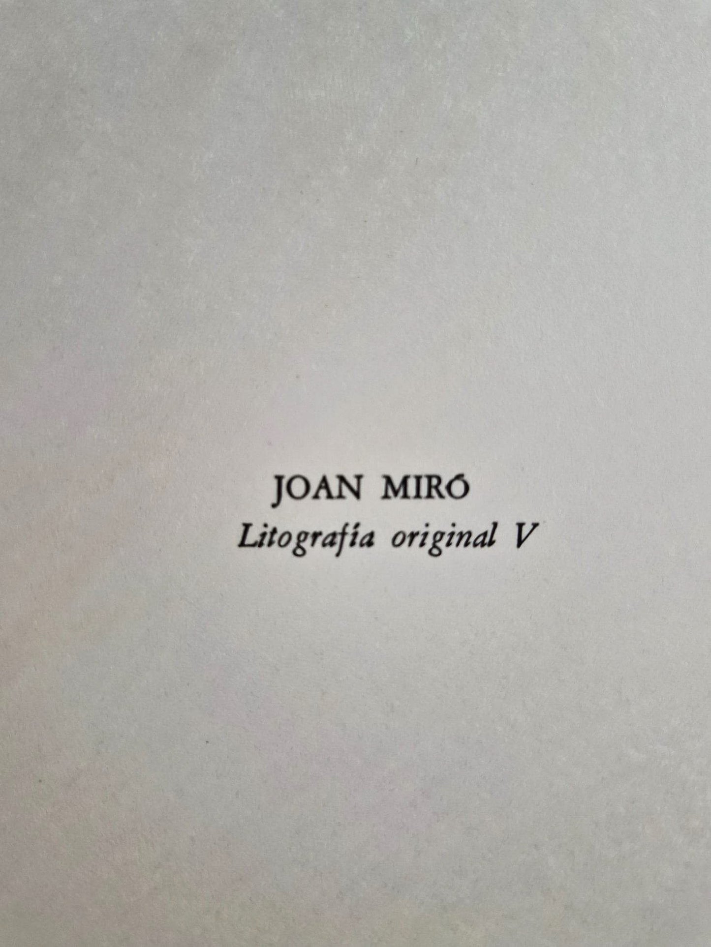 JOAN MIRO - Litografia Original II (1972) (Unframed) Lithograph