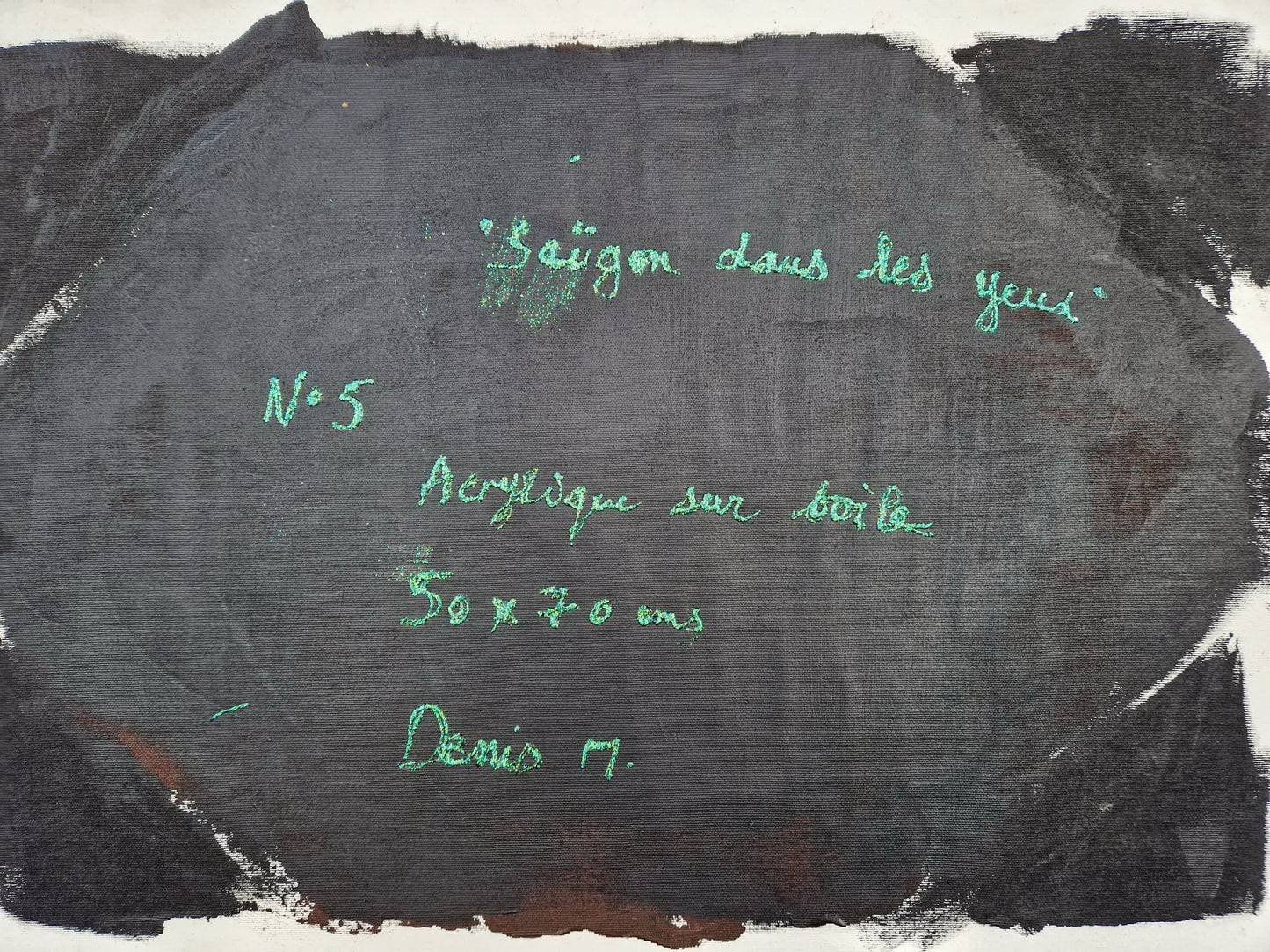 DENIS MARCON - Saigon dans les yeux N.5 (CERTIFICATE) (UNIQUE - oilpainting/acrylic)