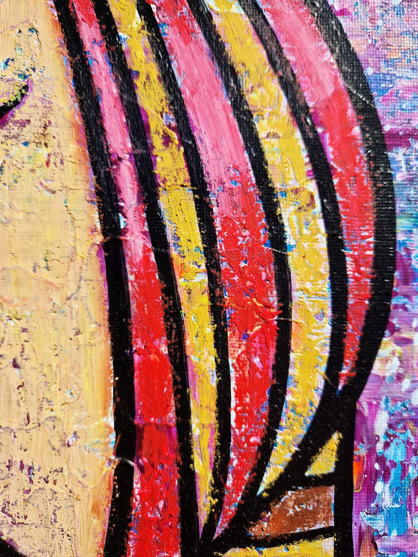 MARCEL BURGER - Farebné kontúry (UNIKÁT - Akryl na plátne) (Certifikát) Pop Art, Pop Surrealizmus