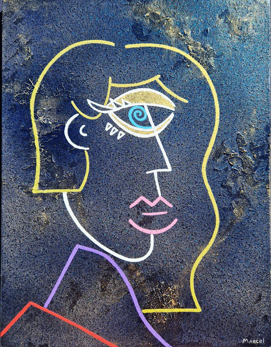 MARCEL BURGER - Sparkling Spirit (UNIQUE - Acrylic on canvas) (Certificate) Pop Art, Pop Surrealism