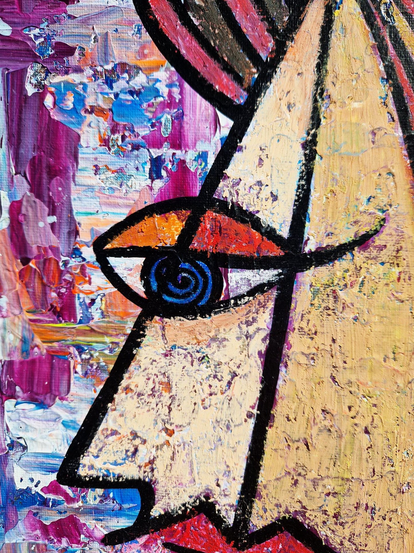 MARCEL BURGER - Farebné kontúry (UNIKÁT - Akryl na plátne) (Certifikát) Pop Art, Pop Surrealizmus