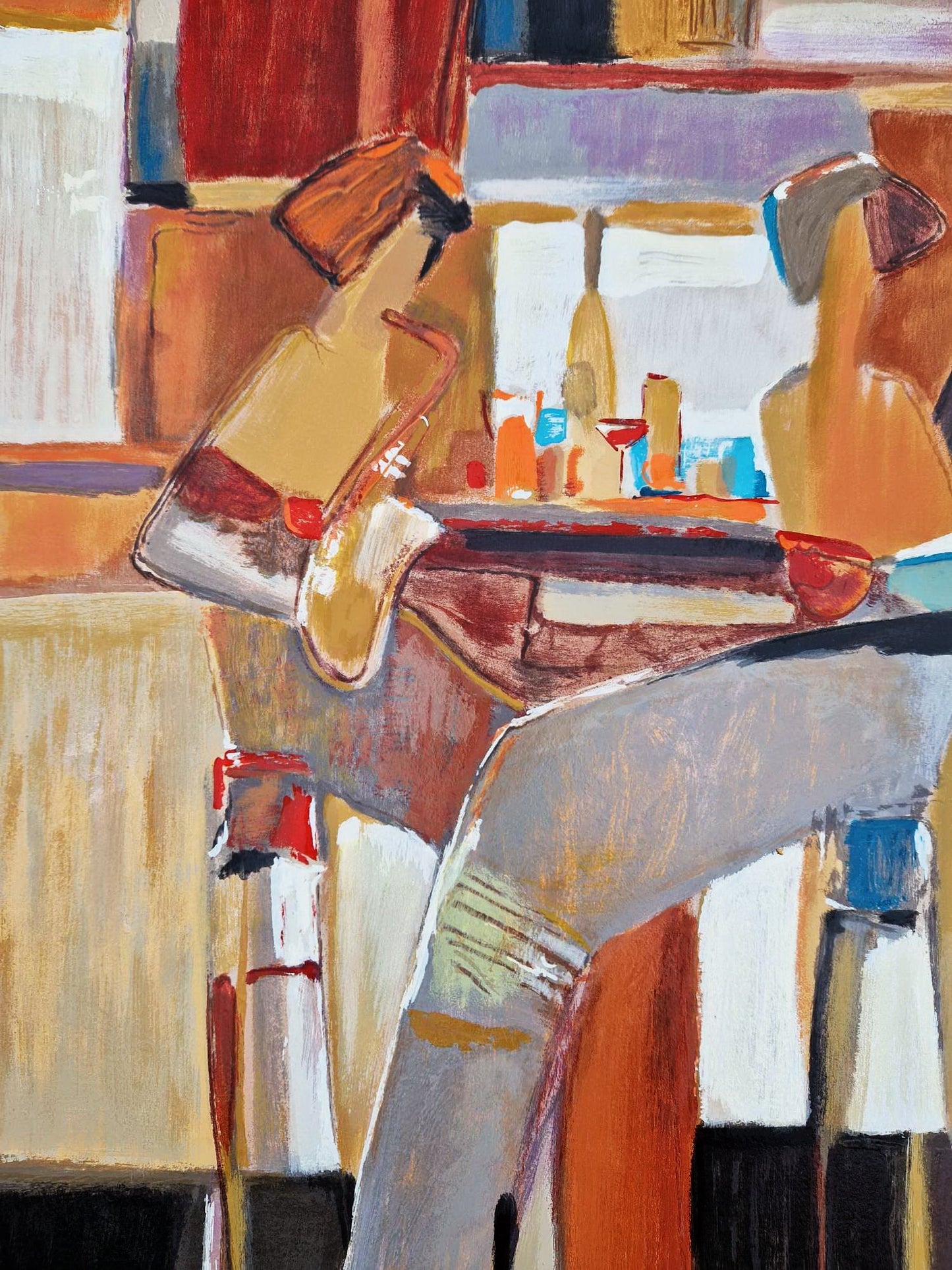 YURI TREMLER - Music at the Bar (Unframed), Serigraph