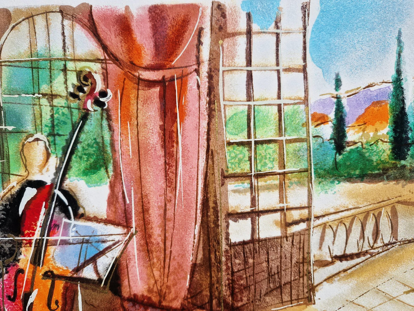 MICHAEL ROZENVAIN - Afternoon Rehearsal (Unframed) Serigraph