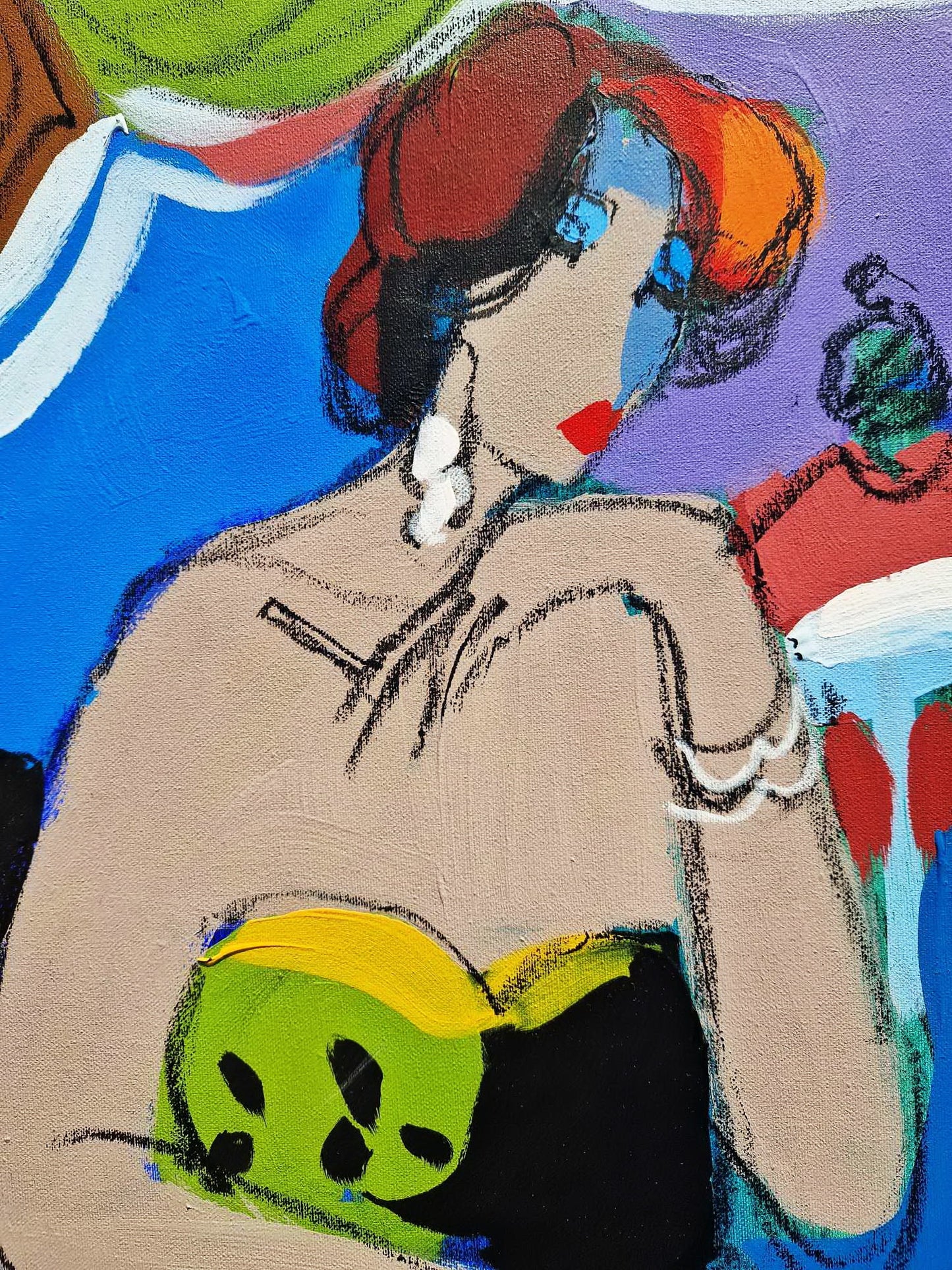 ISAAC MAIMON - Čas na čaj 1 (JEDINEČNÁ - akrylová/olejová maľba) (Certifikát)