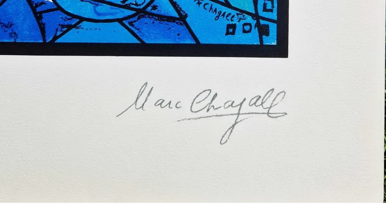MARC CHAGALL - Dan (edícia Jeruzalemské okná) (Bez rámu), (Certifikát), Serigrafia