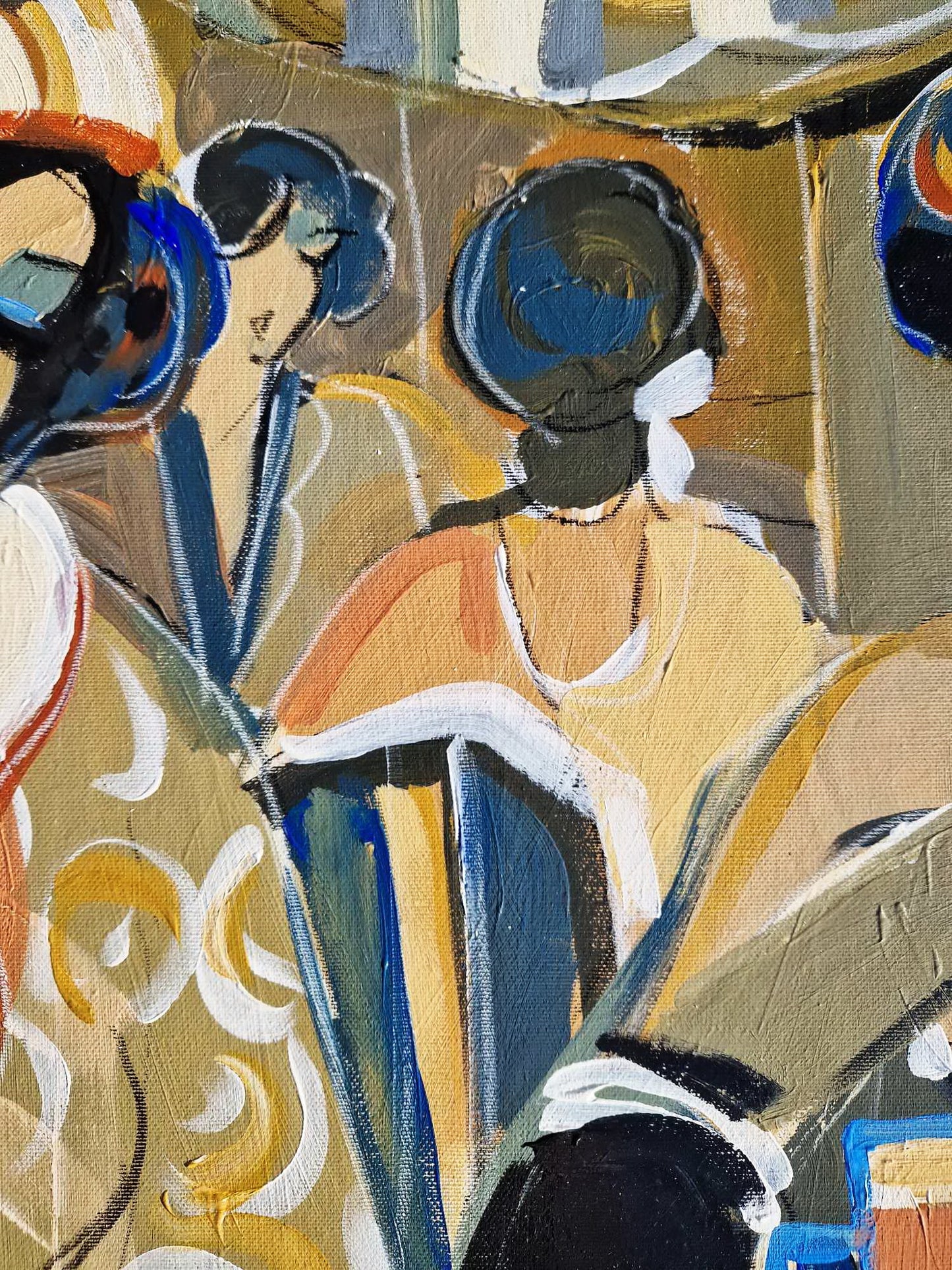 ISAAC MAIMON - Meeting (UNIQUE - acrylic/oil painting) (Certificate)