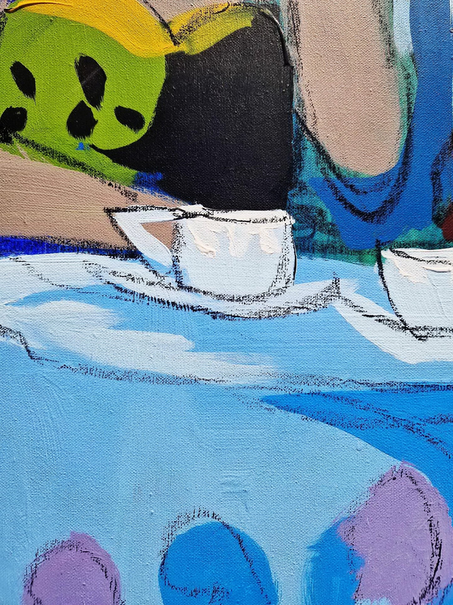 ISAAC MAIMON - Čas na čaj 1 (JEDINEČNÁ - akrylová/olejová maľba) (Certifikát)