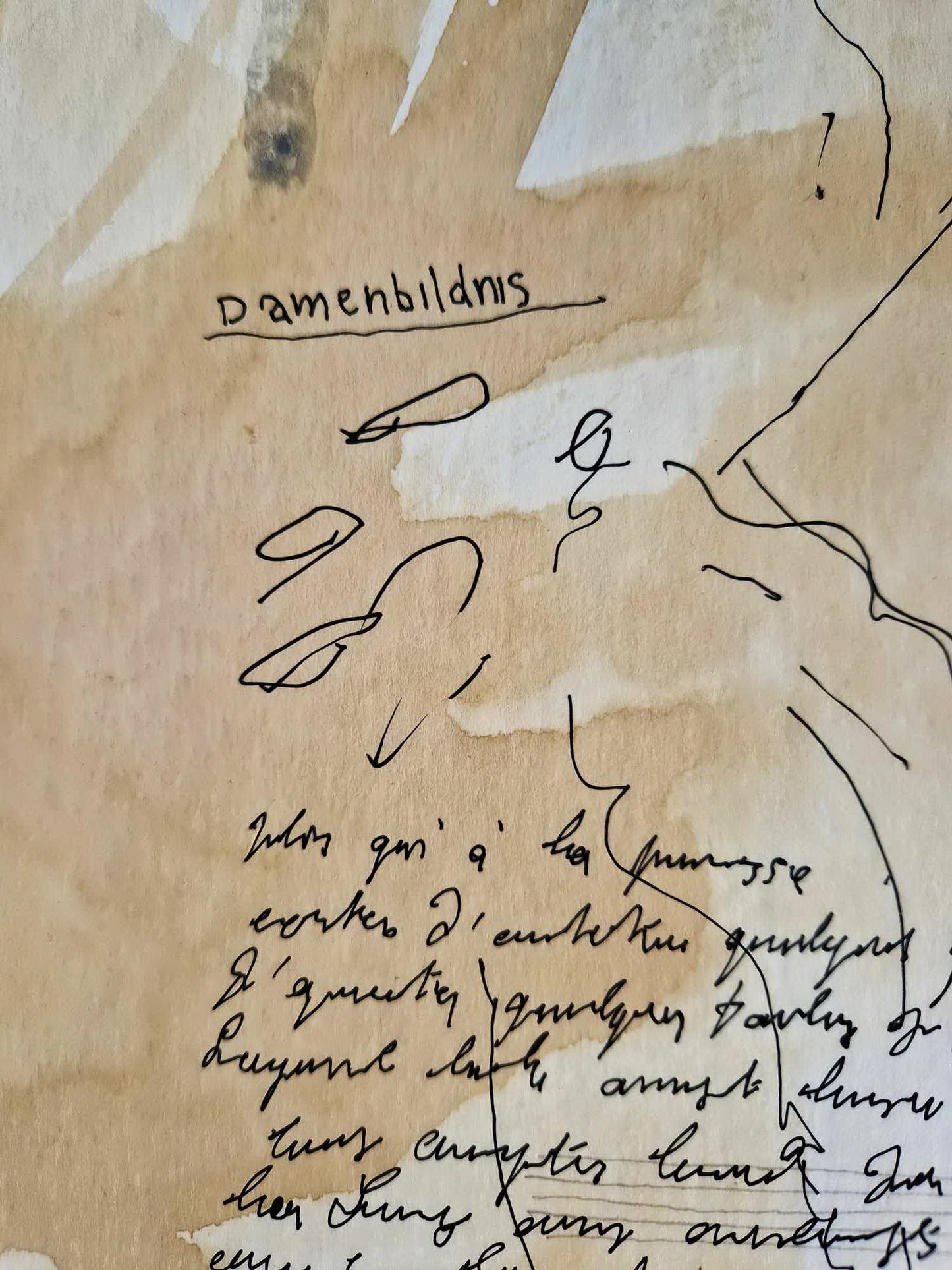 MICHAEL EISEMANN - Damenbildnis (Unframed) (UNIQUE - Watercolor)