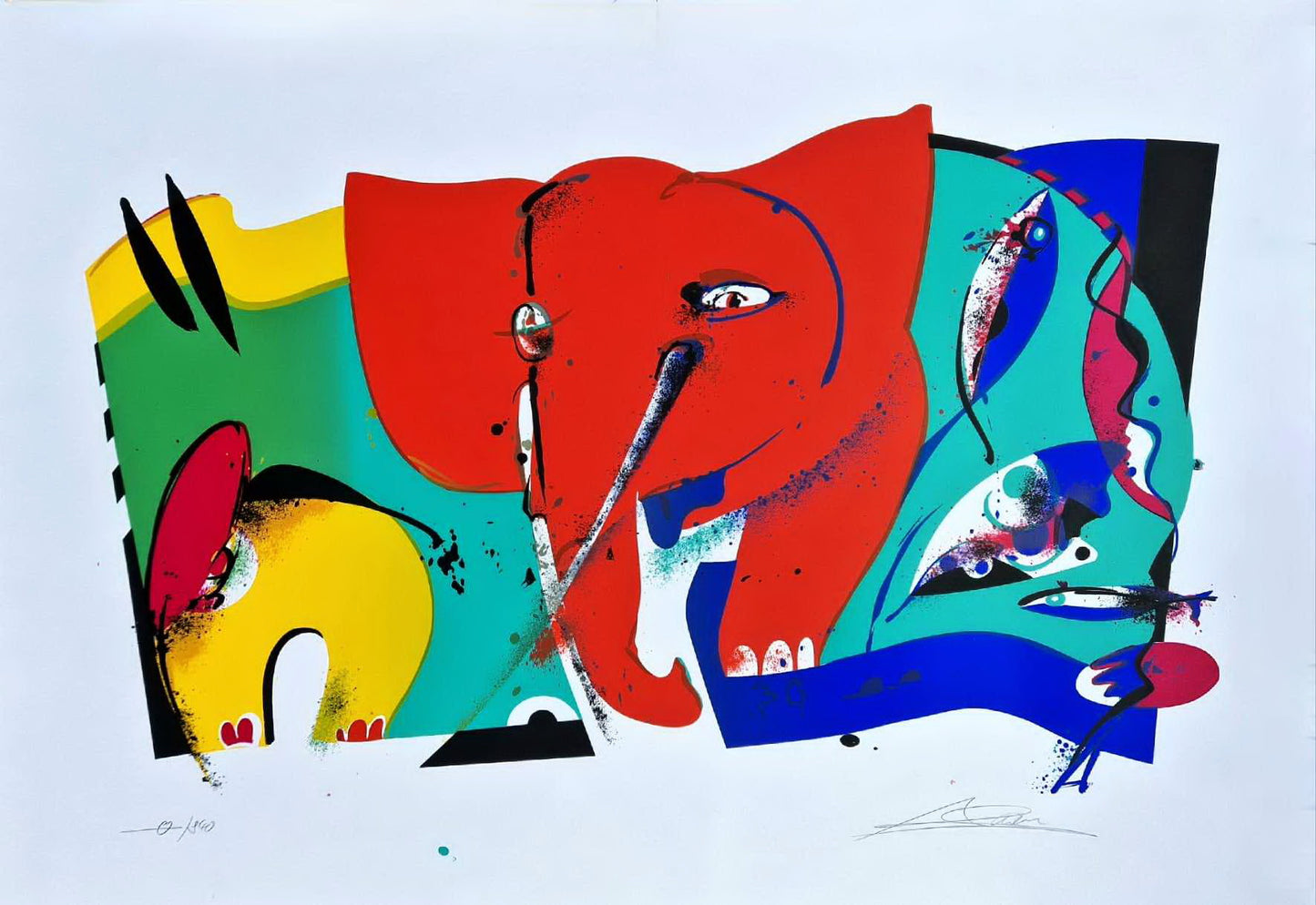 ALFRED GOCKEL - Elephant Joy (Unframed) Serigraph