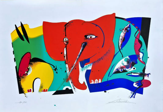 ALFRED GOCKEL - Elephant Joy (Unframed) Serigraph