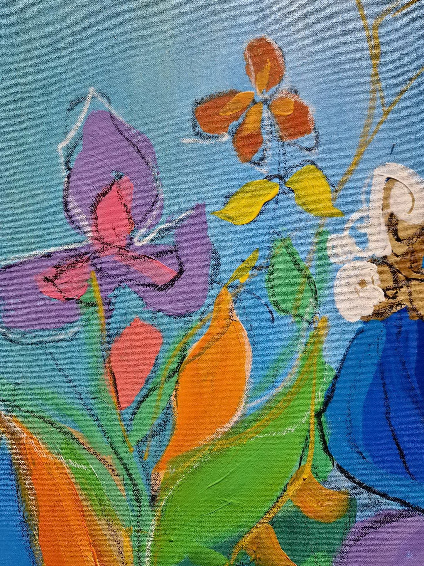 ISAAC MAIMON - Women in the Cafe (UNIQUE - oilpainting/acrylic) (Certificate)