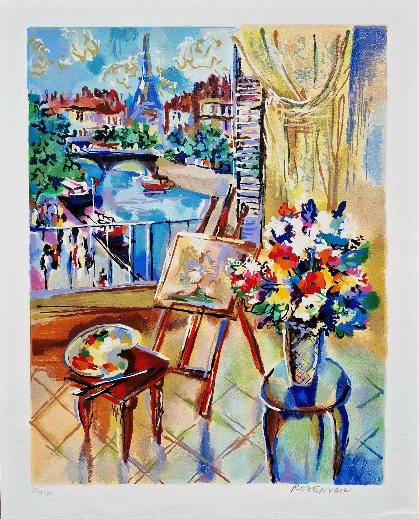 MICHAEL ROZENVAIN - Serene Studio (Unframed) Serigraph