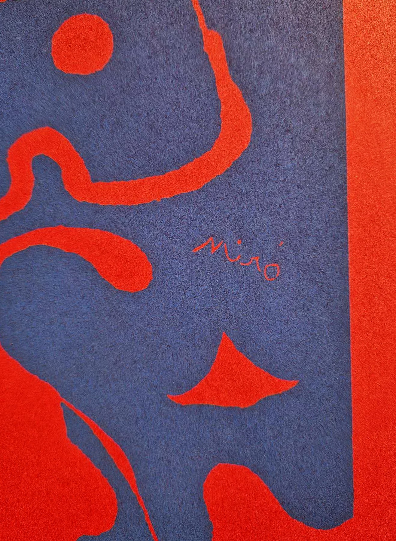 JOAN MIRO - Man with the Red Sun (1959) (Unframed) Linocut