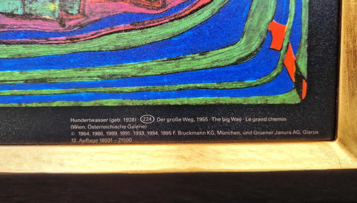 FRIEDENSREICH HUNDERTWASSER - The big way (Framed)