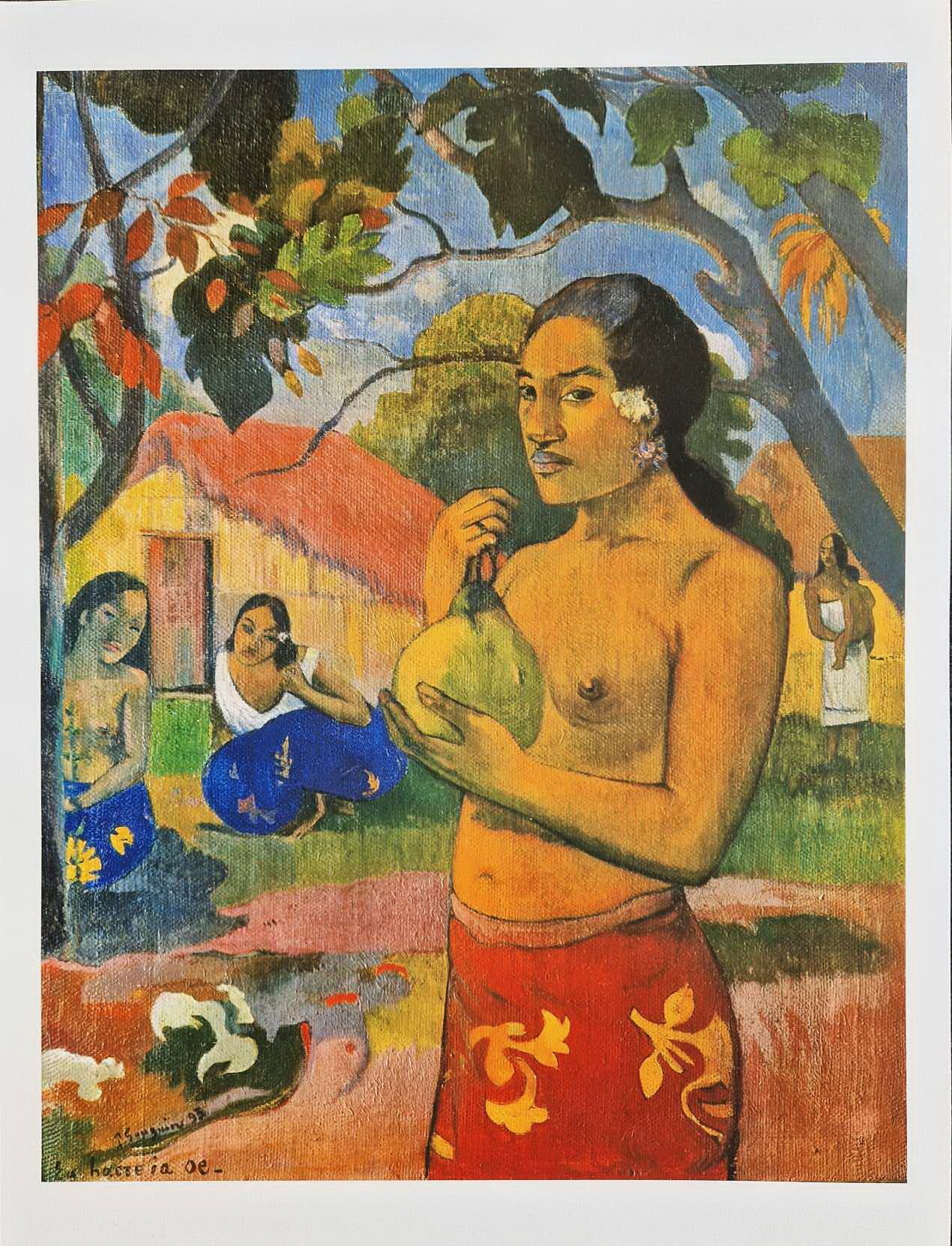 PAUL GAUGUIN - Ea Haere Ia Oe (Unframed),Granolithograph