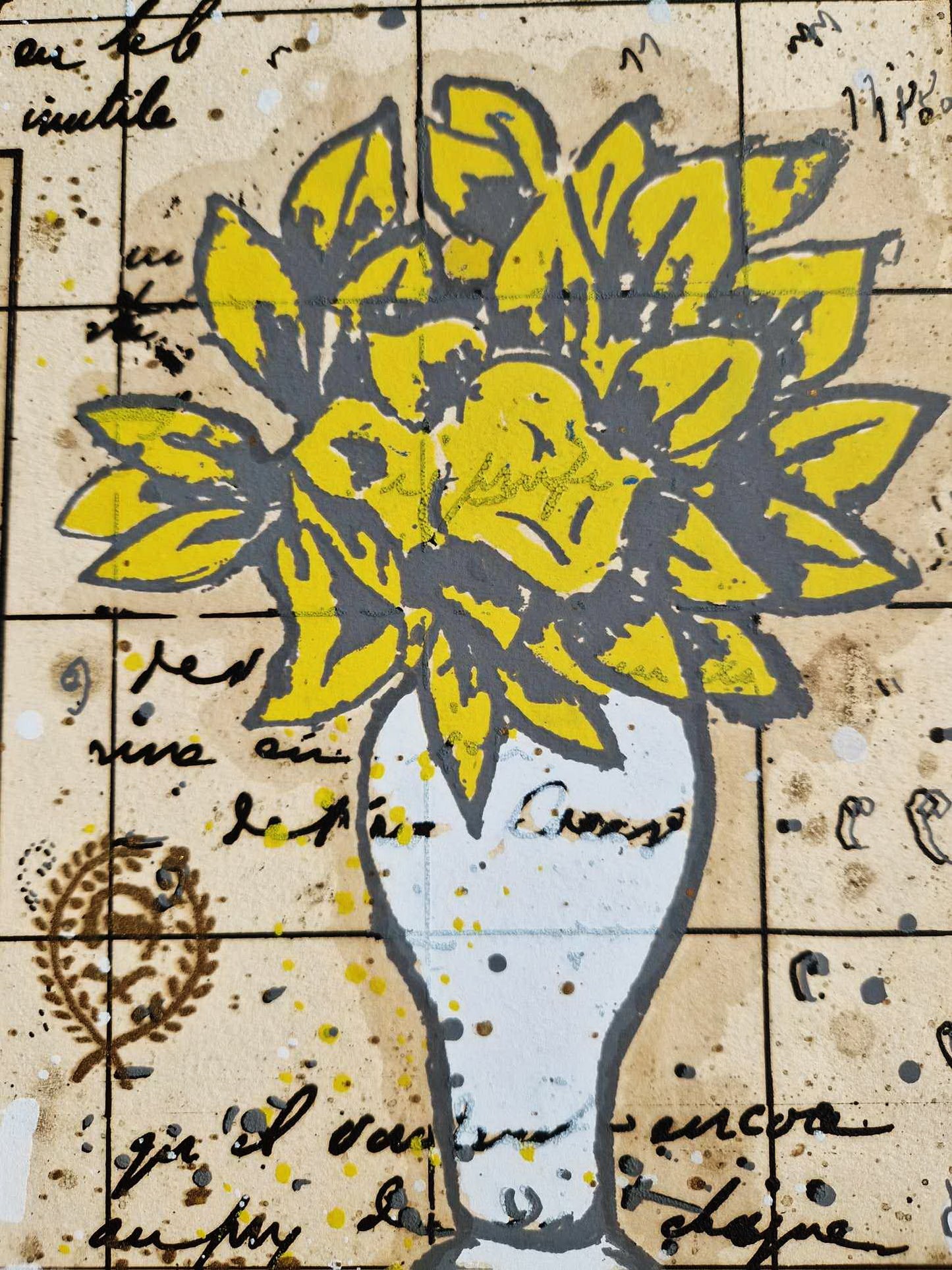 MICHAEL EISEMANN – Zimné ľalie v okne (bez rámu) Litografia