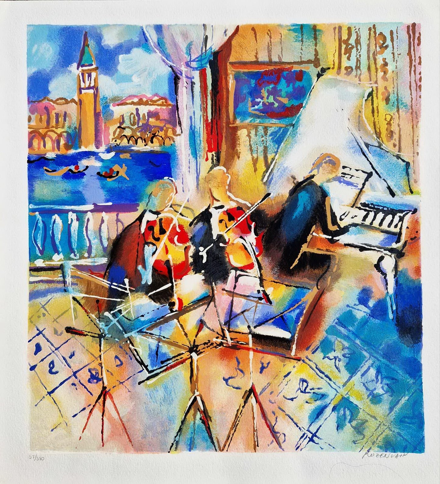 MICHAEL ROZENVAIN - Vienecian Melody (DISCOUNT!) (Unframed) Serigraph